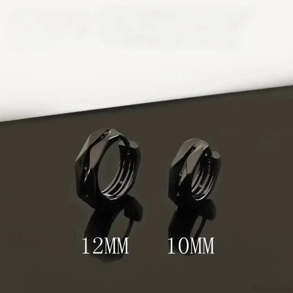 Dark Black Skull Awl Rock Declaration Earring
