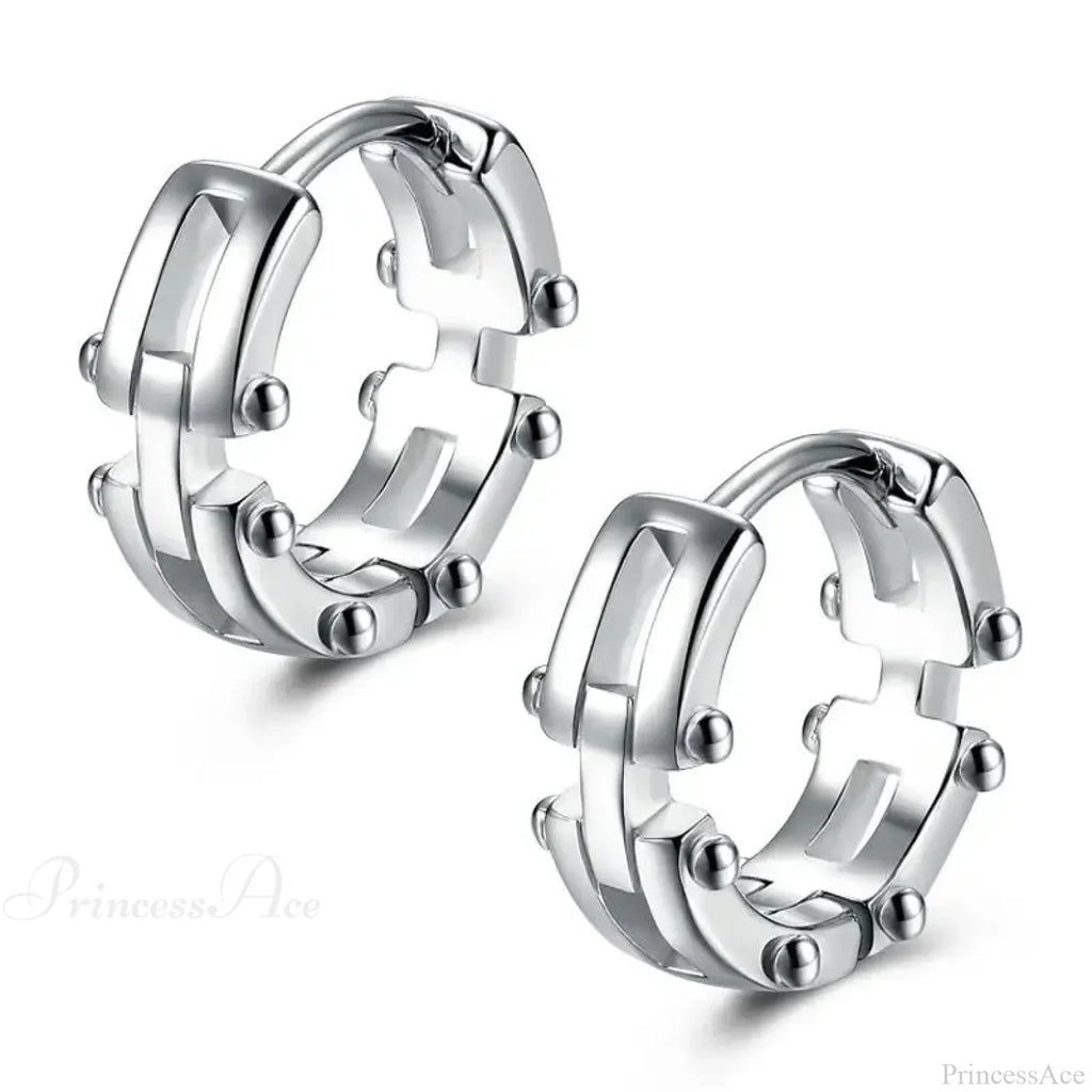 Dark Black Skull Awl Rock Declaration Earring