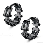 Dark Black Skull Awl Rock Declaration Earring