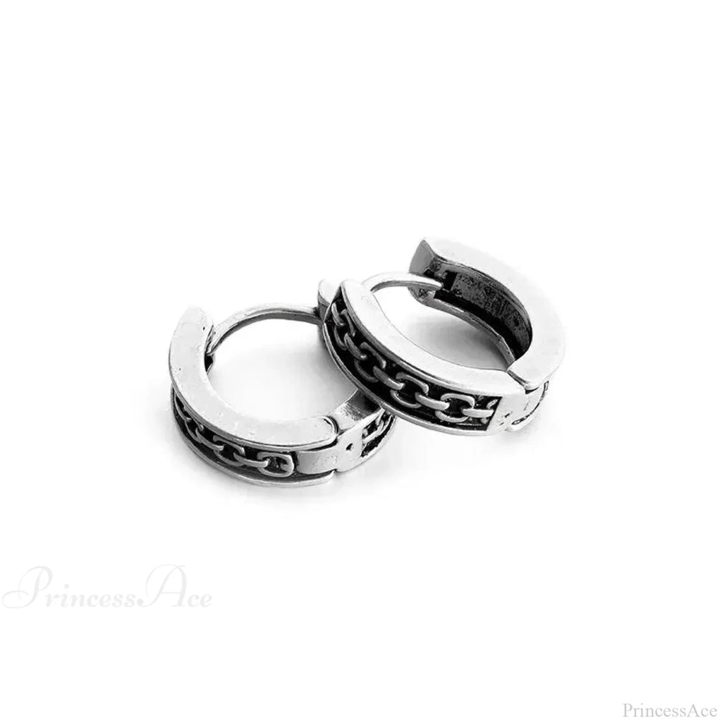 Dark Black Skull Awl Rock Declaration Earring