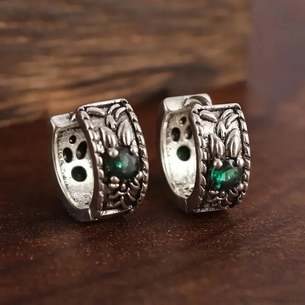 Dark Black Skull Awl Rock Declaration Earring
