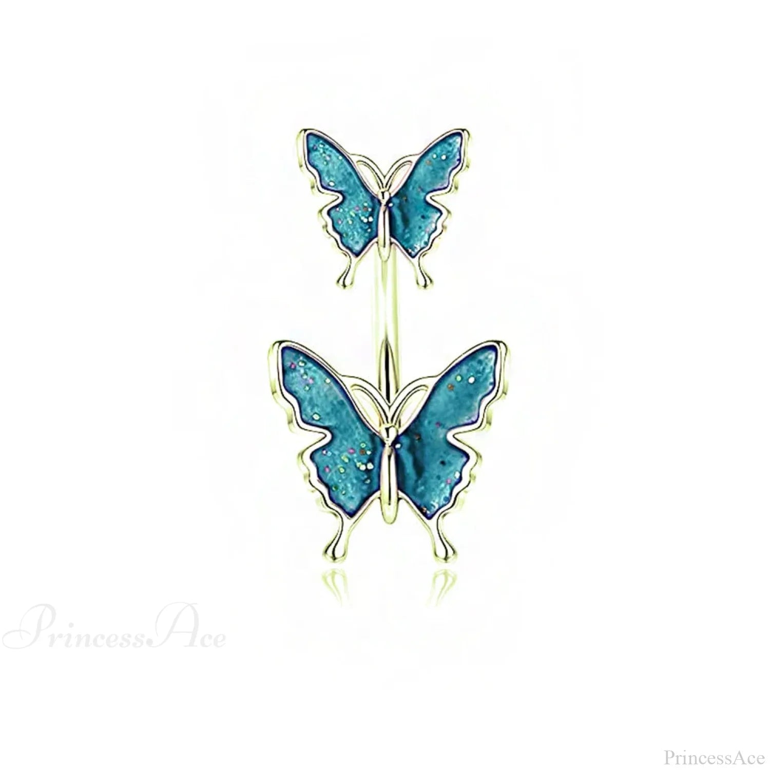 Dark Butterfly Pendant Belly Ring
