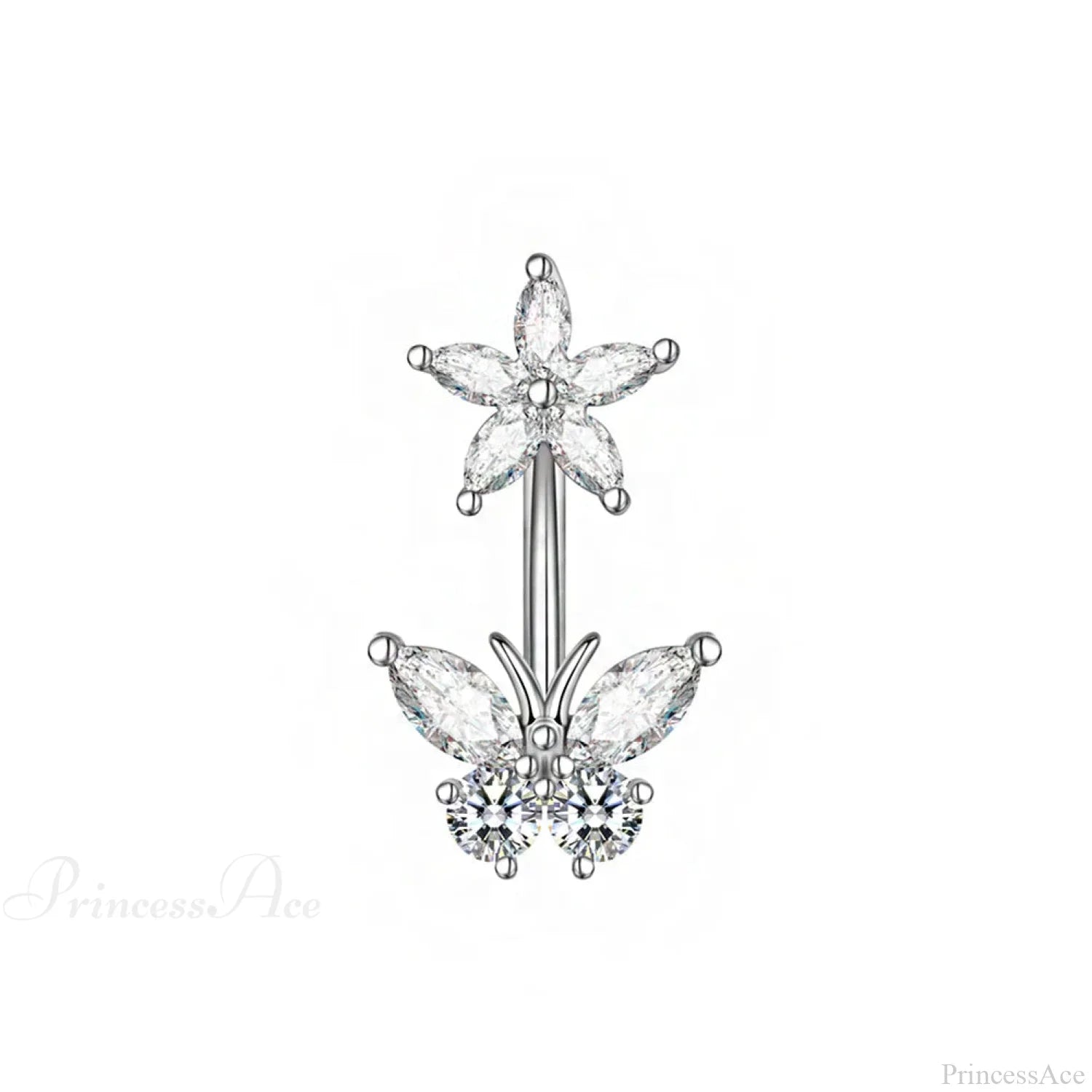 Dark Butterfly Pendant Belly Ring