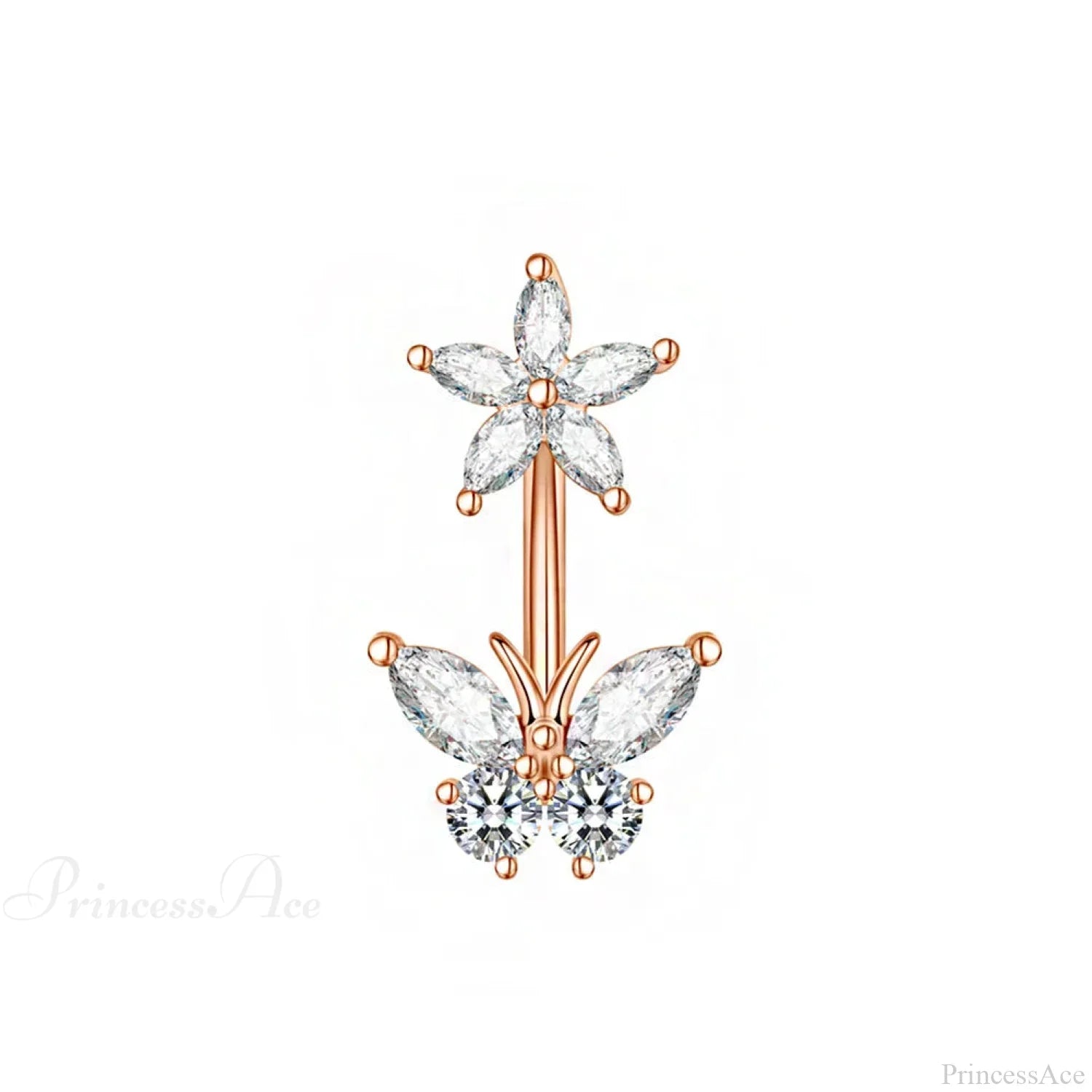 Dark Butterfly Pendant Belly Ring