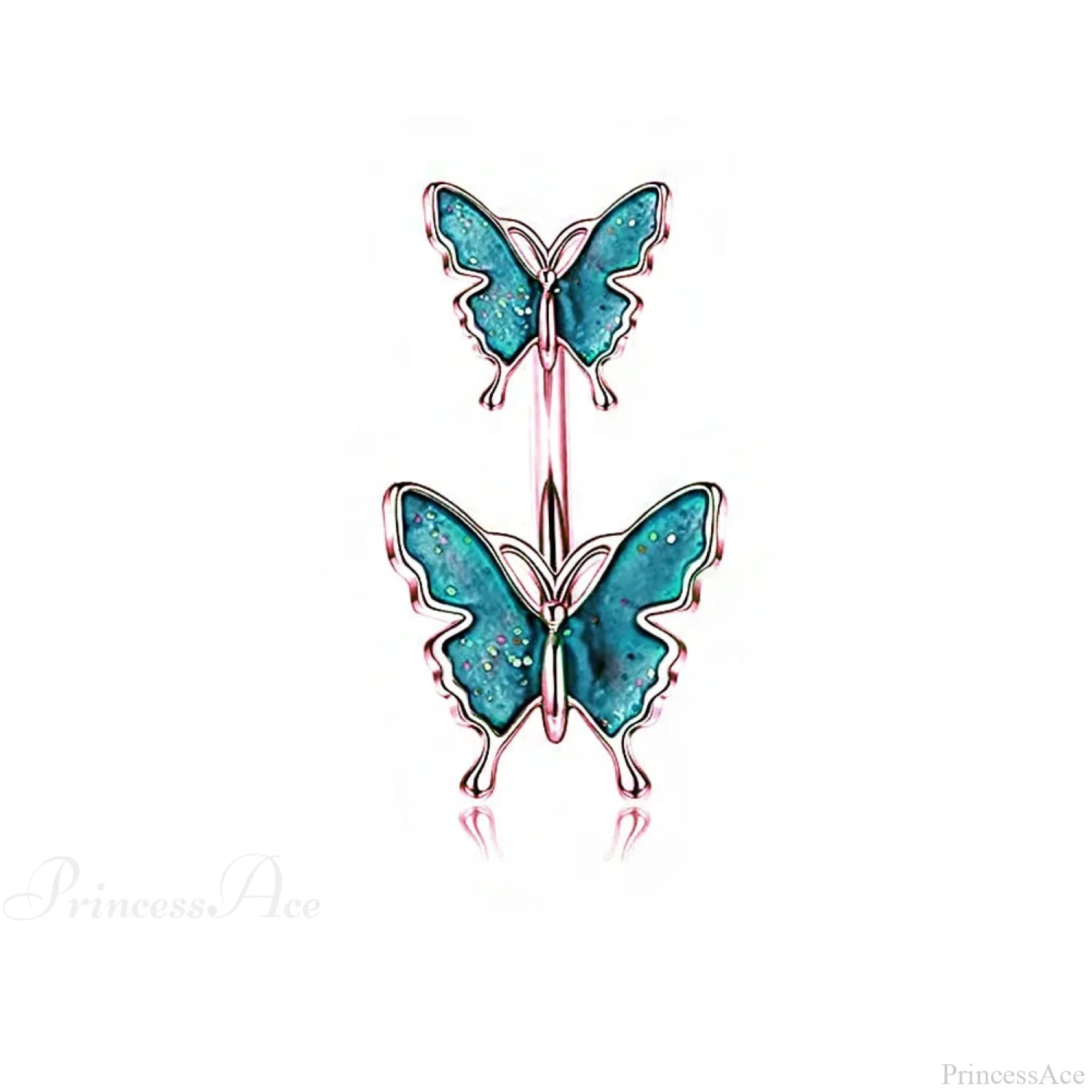 Dark Butterfly Pendant Belly Ring