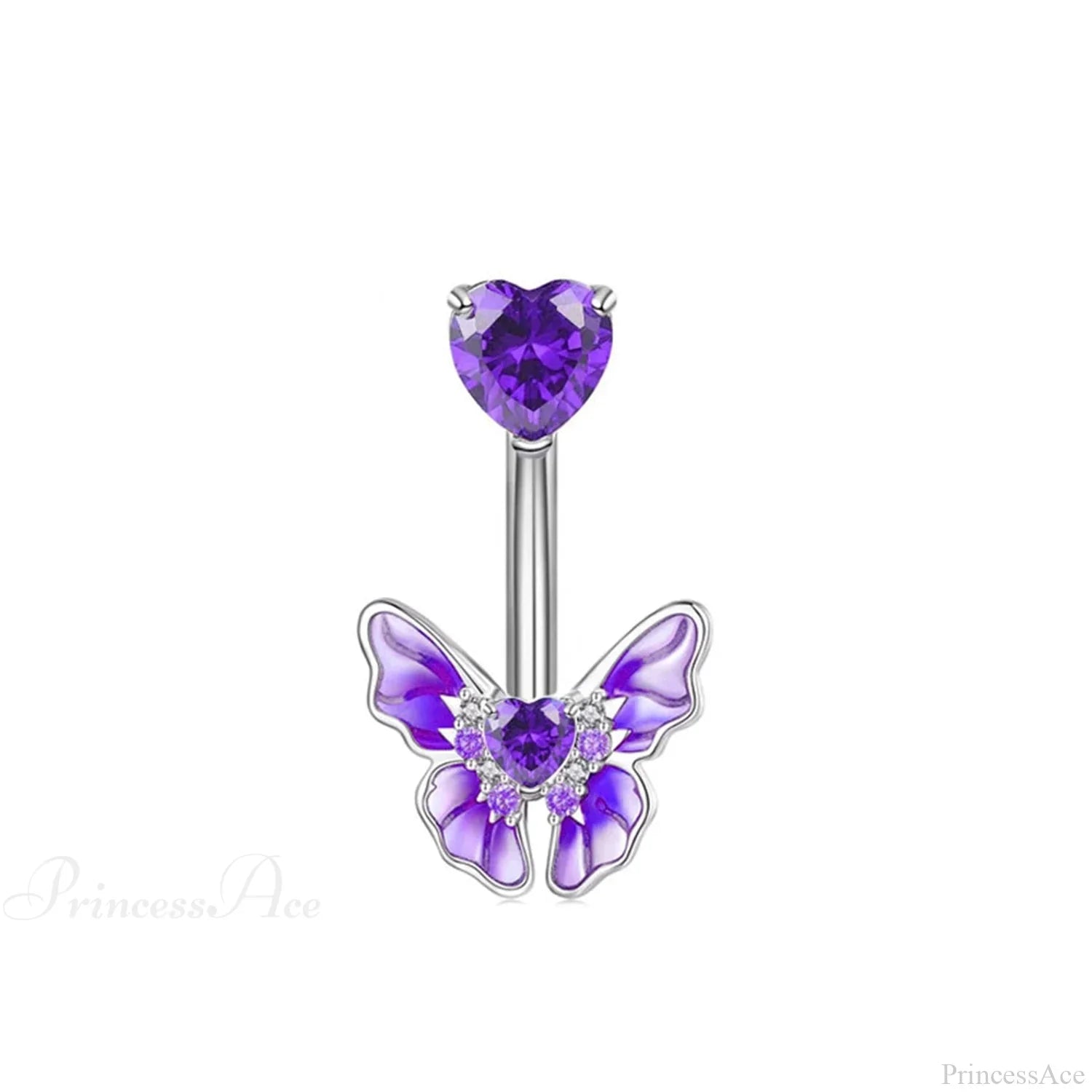 Dark Butterfly Pendant Belly Ring