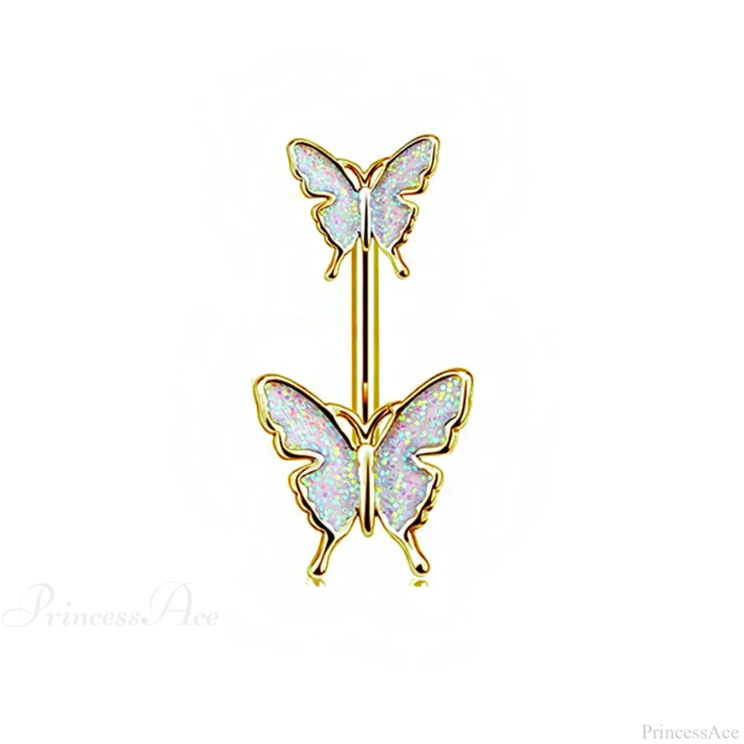 Dark Butterfly Pendant Belly Ring