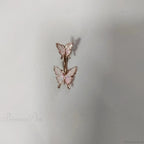 Dark Butterfly Pendant Belly Ring