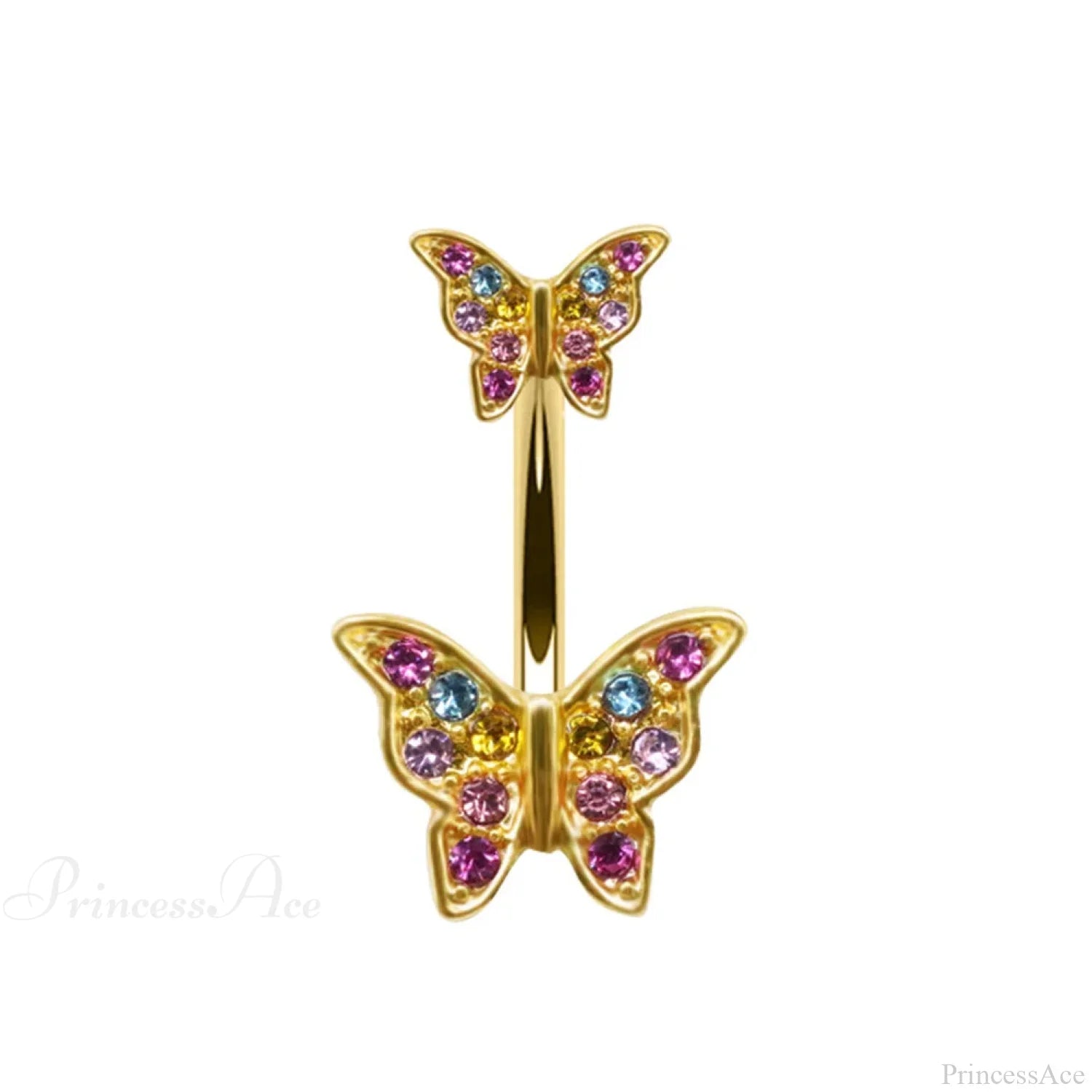 Dark Butterfly Pendant Belly Ring