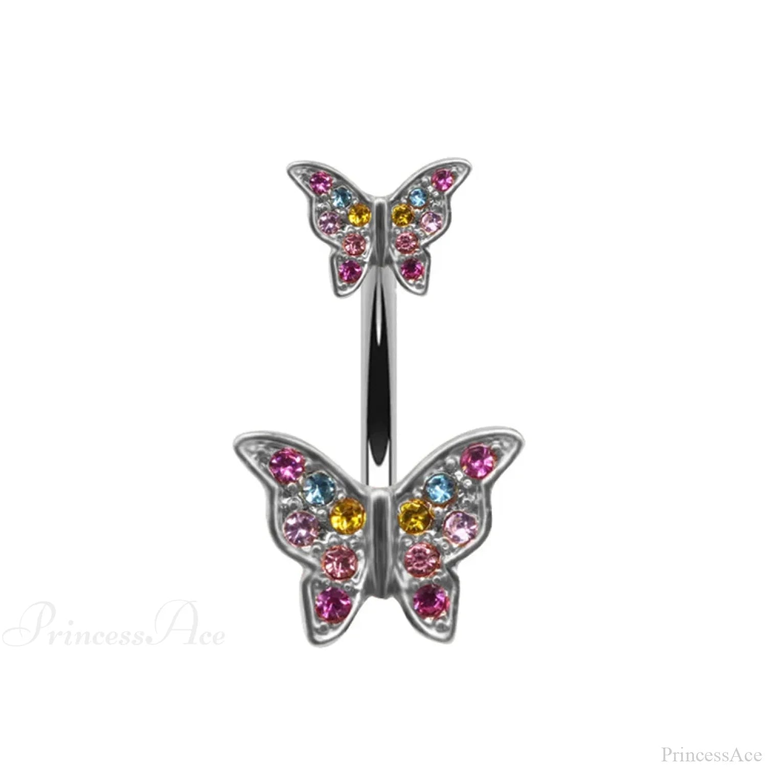Dark Butterfly Pendant Belly Ring