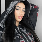 Dark Butterfly Skeleton Zip Jacket