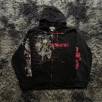 Dark Crimson Oversize Zipper Hoodie