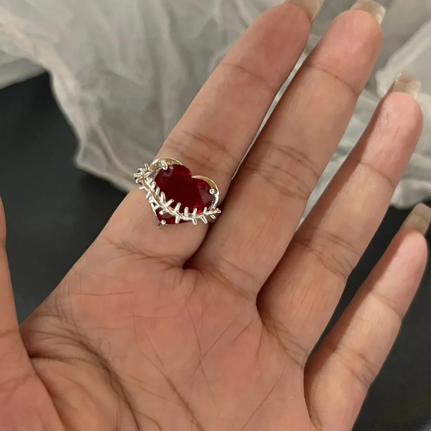 Dark Crystal Ebony Spider Ring