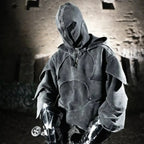 Dark Denim Patchwork Pullover Hoodie