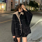 Dark Denim Stylish Fur Lining Jacket