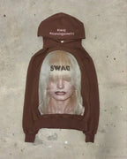 Dark Dirty Pictorial Print Hoodie