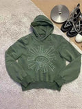 Dark Eye Print Pullover Hoodie
