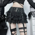 Dark High Waist Mini Skirt