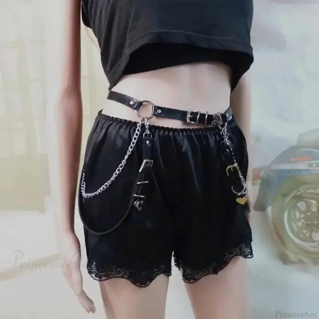 Dark Leather Hip Hop Rebel Belt