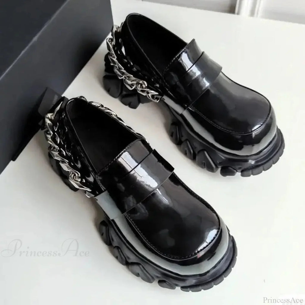 Dark Medieval Bulky Heel Tennis Shoe