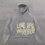 Dark Off Shoulder Pullover Hoodie