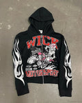 Dark Printed Design Pullover Hoodie