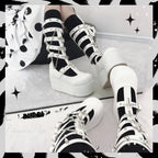 Dark Rebel Metal Chain Platform Chunky Boot