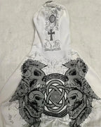 Dark Skull Oversized Zipper Hoodie