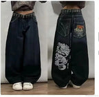 Dark Skull Print Tall Waist Pant