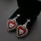Dark Skull Stainless Steel C Shape Earring