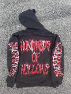 Dark Skulls Print Rebel Hoodie