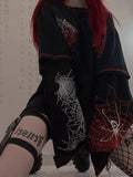 Dark Slender Fit Extended Sleeve Hooded Sweatshirt