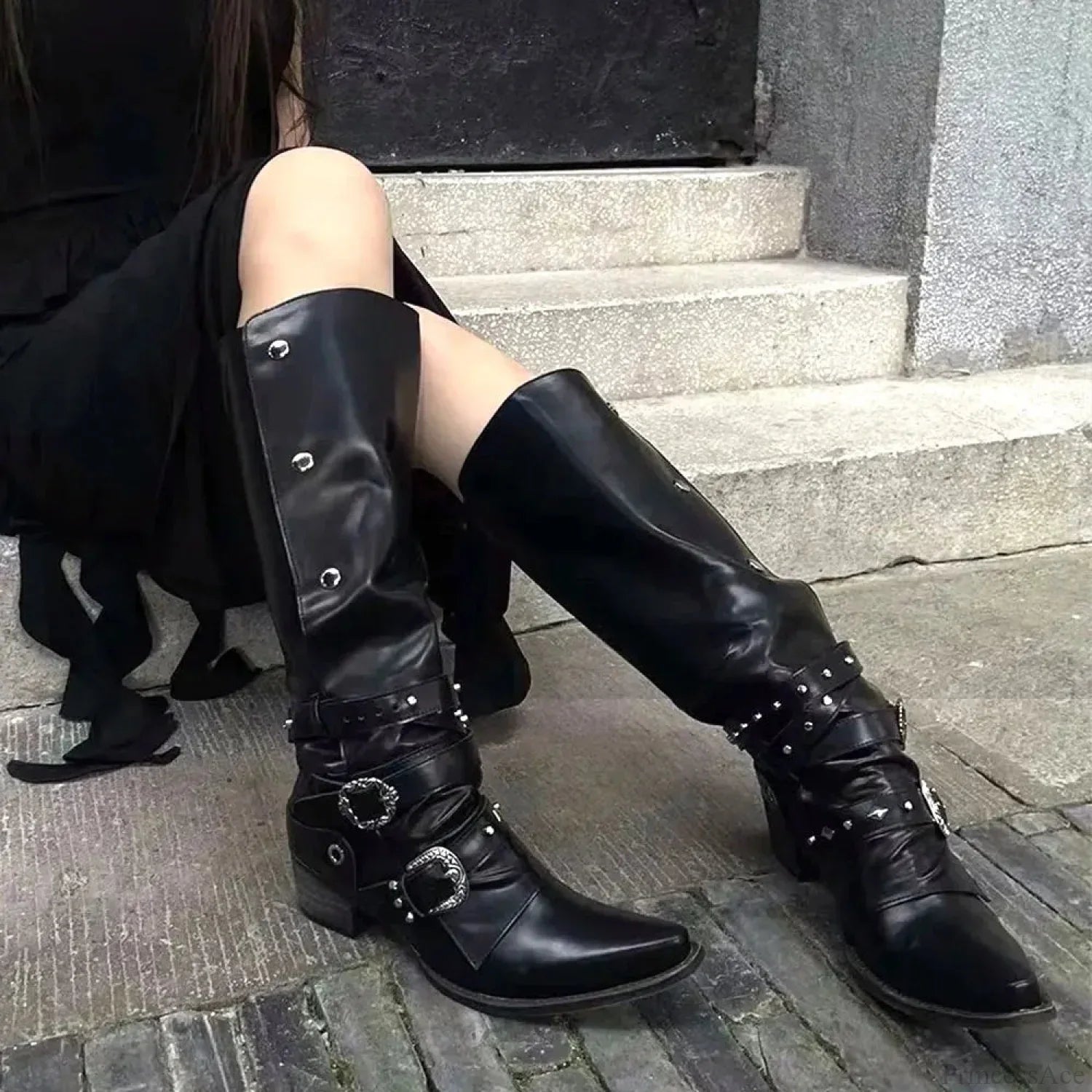 Dark Wasteland Rebel Style Retro Motorcycle Boot