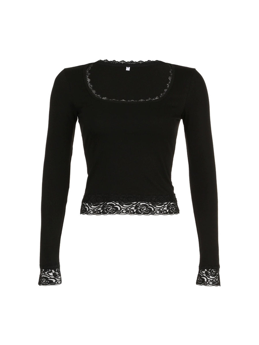 Jaidah Lace Square Neck Top