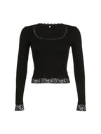Jaidah Lace Square Neck Top