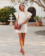 Davina Cotton Pocketed Mini Dress Khaki