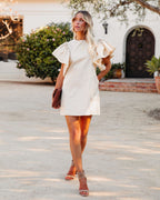Davina Cotton Pocketed Mini Dress Khaki