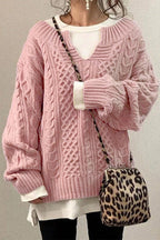Knitted Pattern Casual Knit Sweater