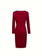 Efigenia Stylish Long Sleeve Twist Dress for Women Sophisticated Look