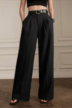 Chic High Waist Pleated Wide Pants