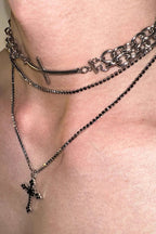 Fashionable Time Dial Metal Necklace