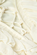 Chiffon Ruffle Tie Waist Mini Dress