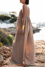 Vacation Casual Suspender Loose Wide Leg Jumpsuit