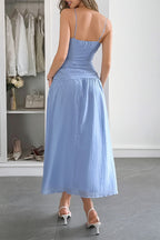 Chic Deep V Waist Work Dress