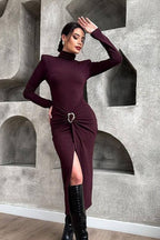 High Neck Bodycon Work Dress