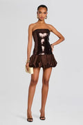 Sexy Off Shoulder Heavy-Sequin Split Slim Sequin Dress