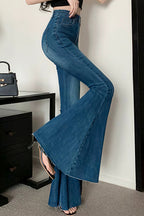 High Waist Flared Mermaid Wide Leg Jeans