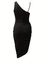 Jimena Elevated Asymmetrical Cocktail Dress Designer Edit