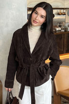 Suede Vintage Long Sleeve Jacket
