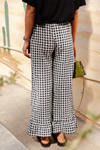 Y2K Plaid Print Wide Leg Pant